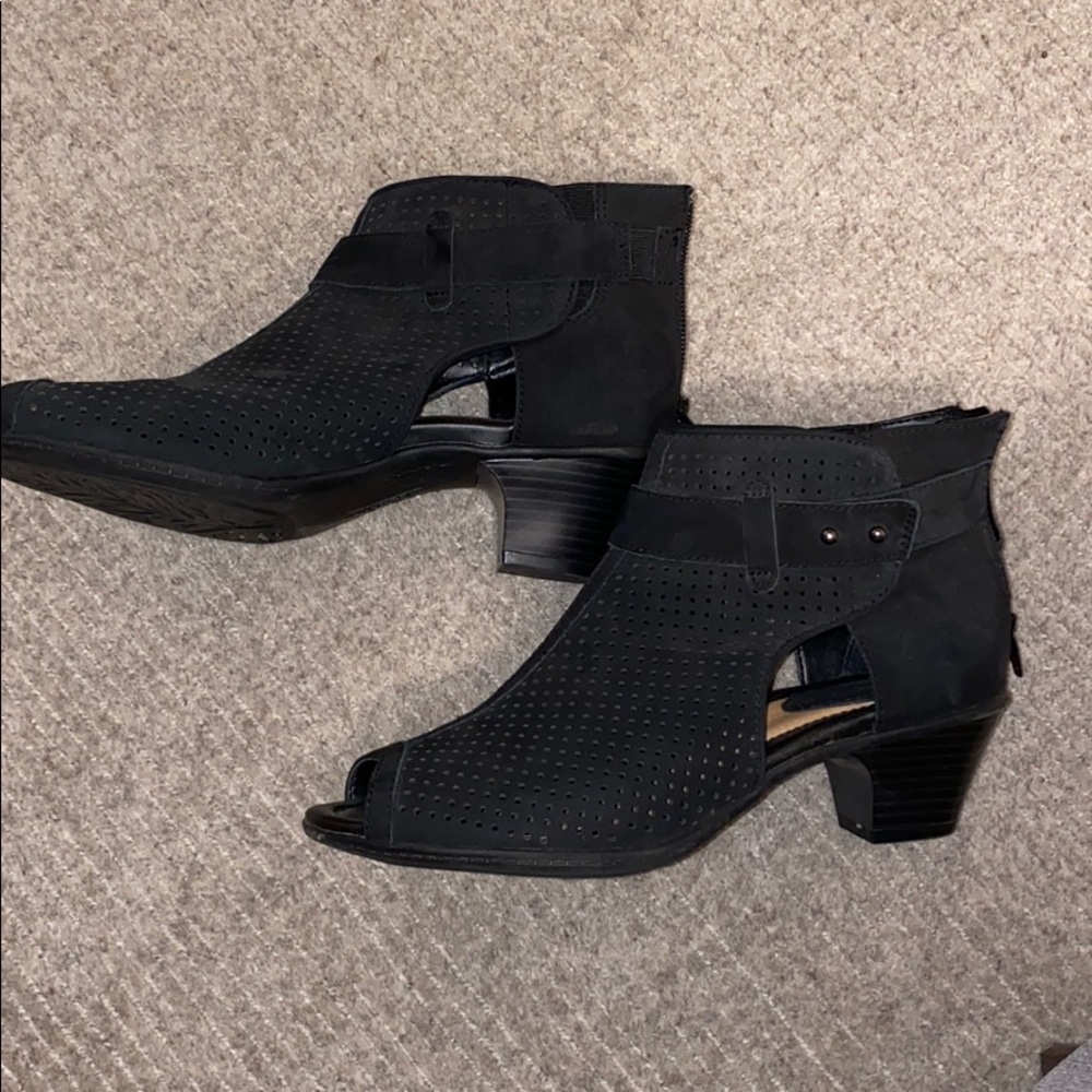 Earth peep toe sandal booties